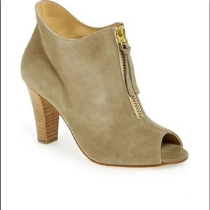 Paul Green suede leather peep toe booties